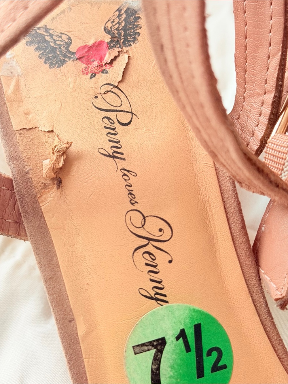 Penny Loves Kenny Tan Suede Block Heel Sandals - Picture 2 of 5